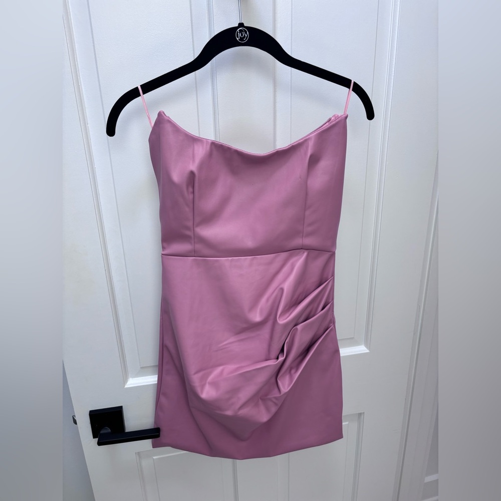 Bardot size small pink leather dress